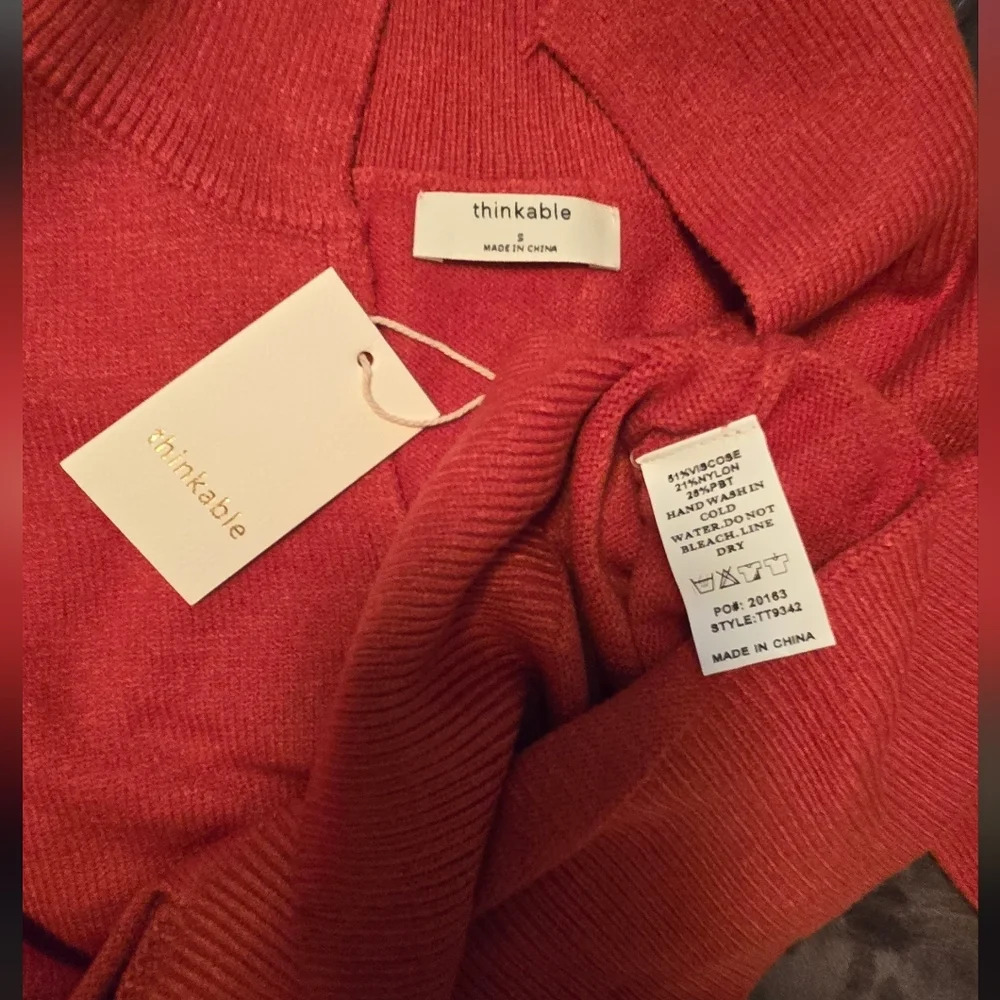 Cut Out Collared Crop Soft Long Sleeve Sweater Top #415-416 - Picture 5 of 10